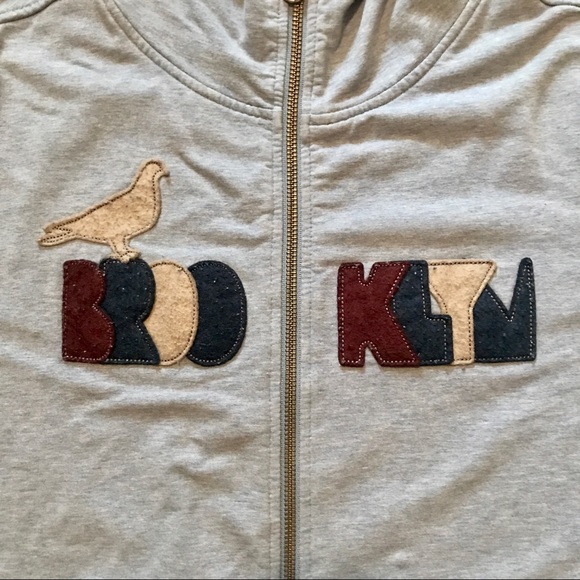 Vintage Brooklyn Industries pigeon blue hoodie - Picture 1 of 7